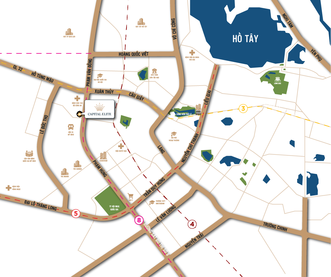 Vị trí Grandeur Palace Phạm Hùng